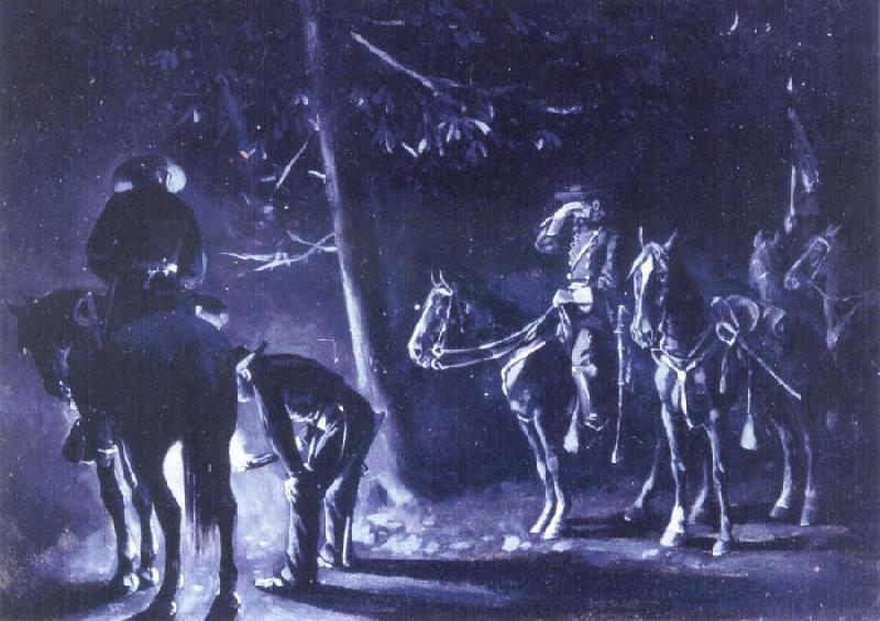 William Henry Shelton General Duke Searching for Tracks oil painting image